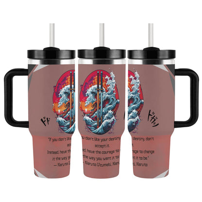 40oz Tumbler with Handle and Straw (Made in USA)