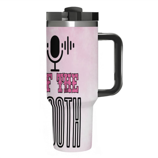 Queen Of The Booth: 40oz Stainless Steel: Tumbler with Handle and Straw