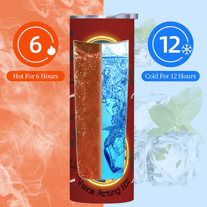 20oz Straight Stainless Steel Tumbler with Straw（Made in USA)