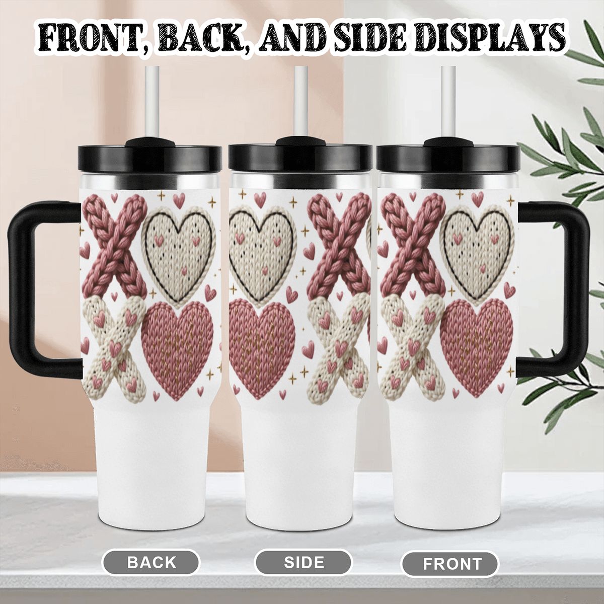 40oz Tumbler with Handle and Straw (Made in USA)