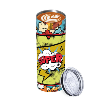 20oz Straight Stainless Steel Tumbler with Straw（Made in USA)