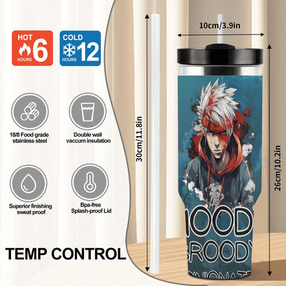 40oz Tumbler with Handle and Straw (Made in USA)