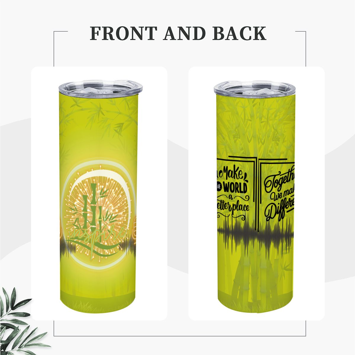 20oz Straight Stainless Steel Tumbler with Straw（Made in USA)