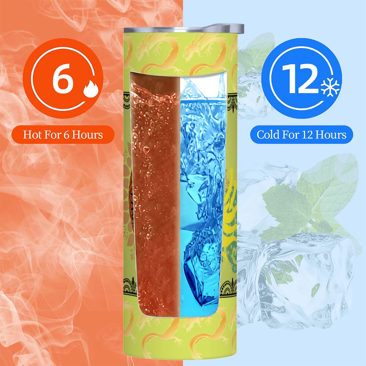 20oz Straight Stainless Steel Tumbler with Straw（Made in USA)