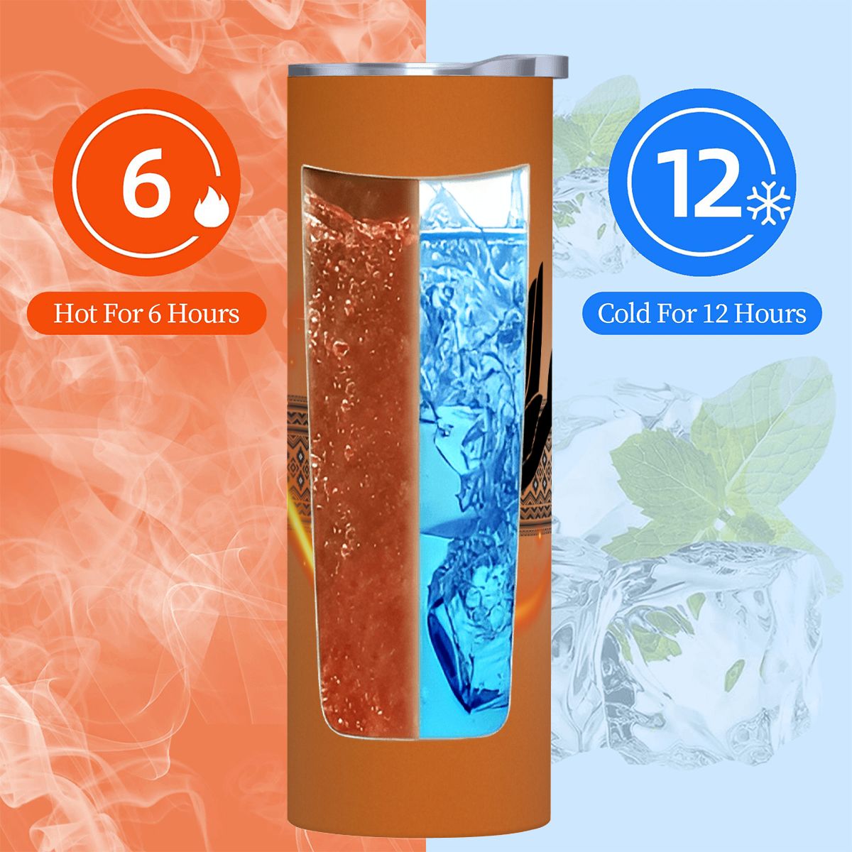 20oz Straight Stainless Steel Tumbler with Straw
