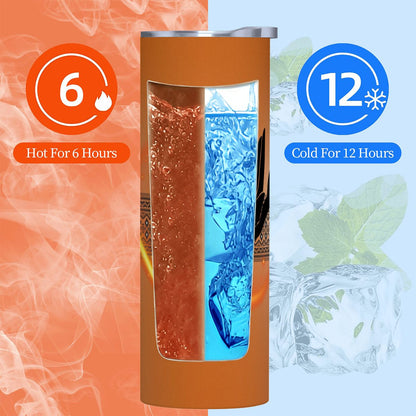 20oz Straight Stainless Steel Tumbler with Straw