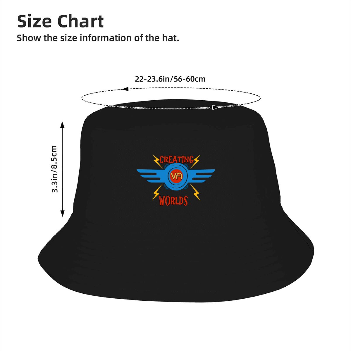 Creating Worlds: Classic Adult Double Layer Bucket Hat