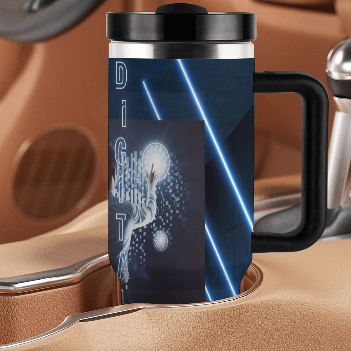 40oz Tumbler with Handle and Straw (Made in USA)