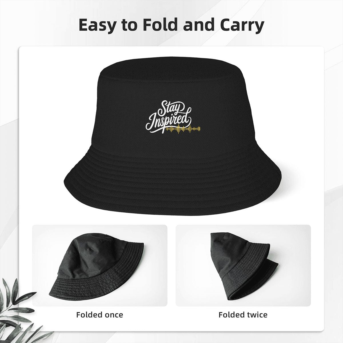 Stay Inspired: Classic Adult Double Layer Bucket Hat