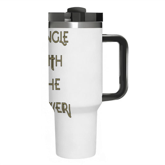 TANGLE WITH THE POWER: 40oz Tumbler with Handle and Straw