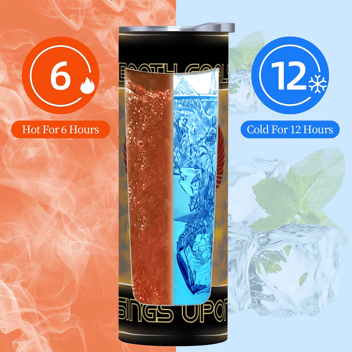 20oz Straight Stainless Steel Tumbler with Straw（Made in USA)
