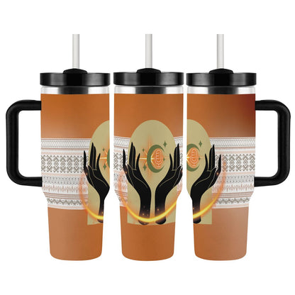 40oz Tumbler with Handle and Straw (Made in USA)