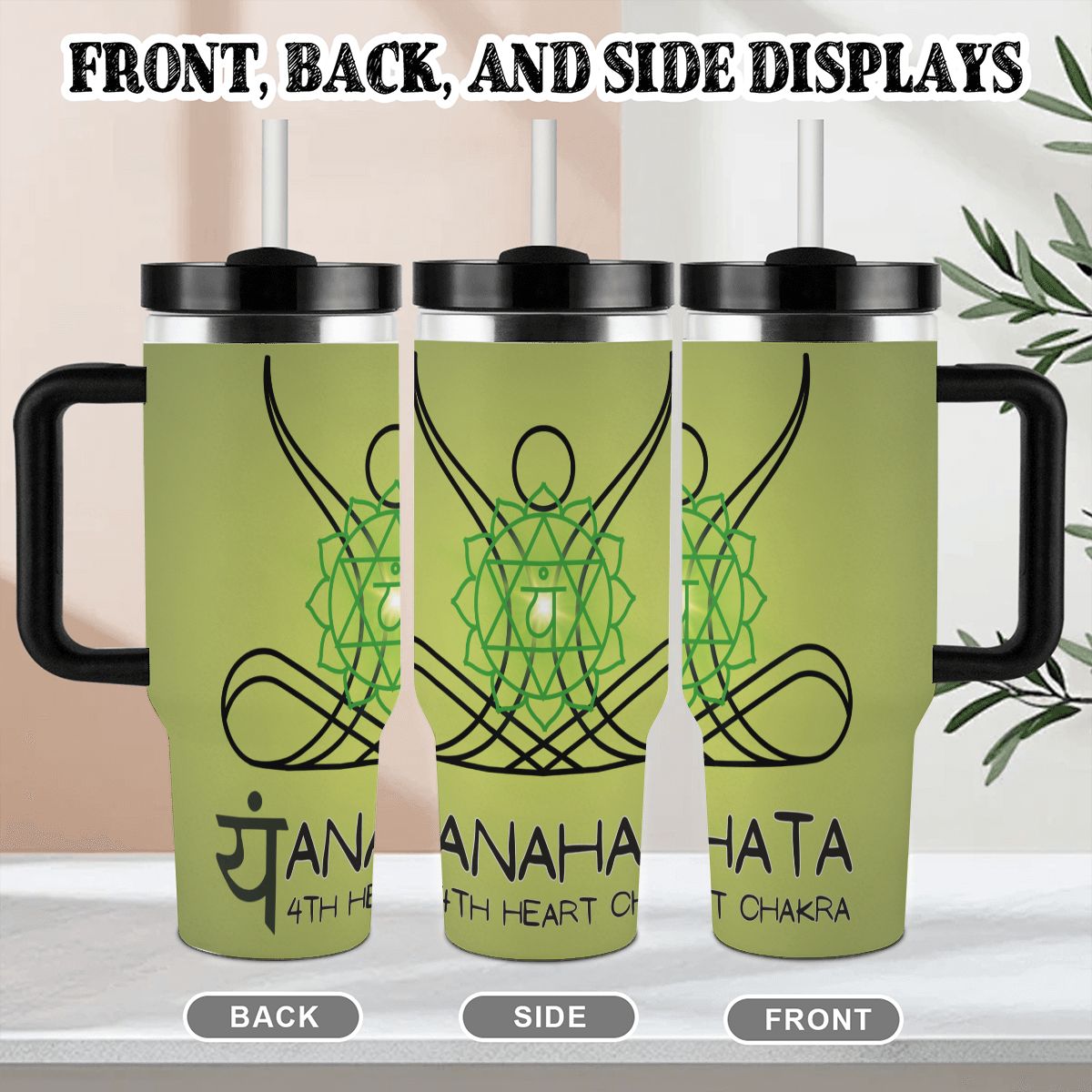 40oz Tumbler with Handle and Straw (Made in USA)
