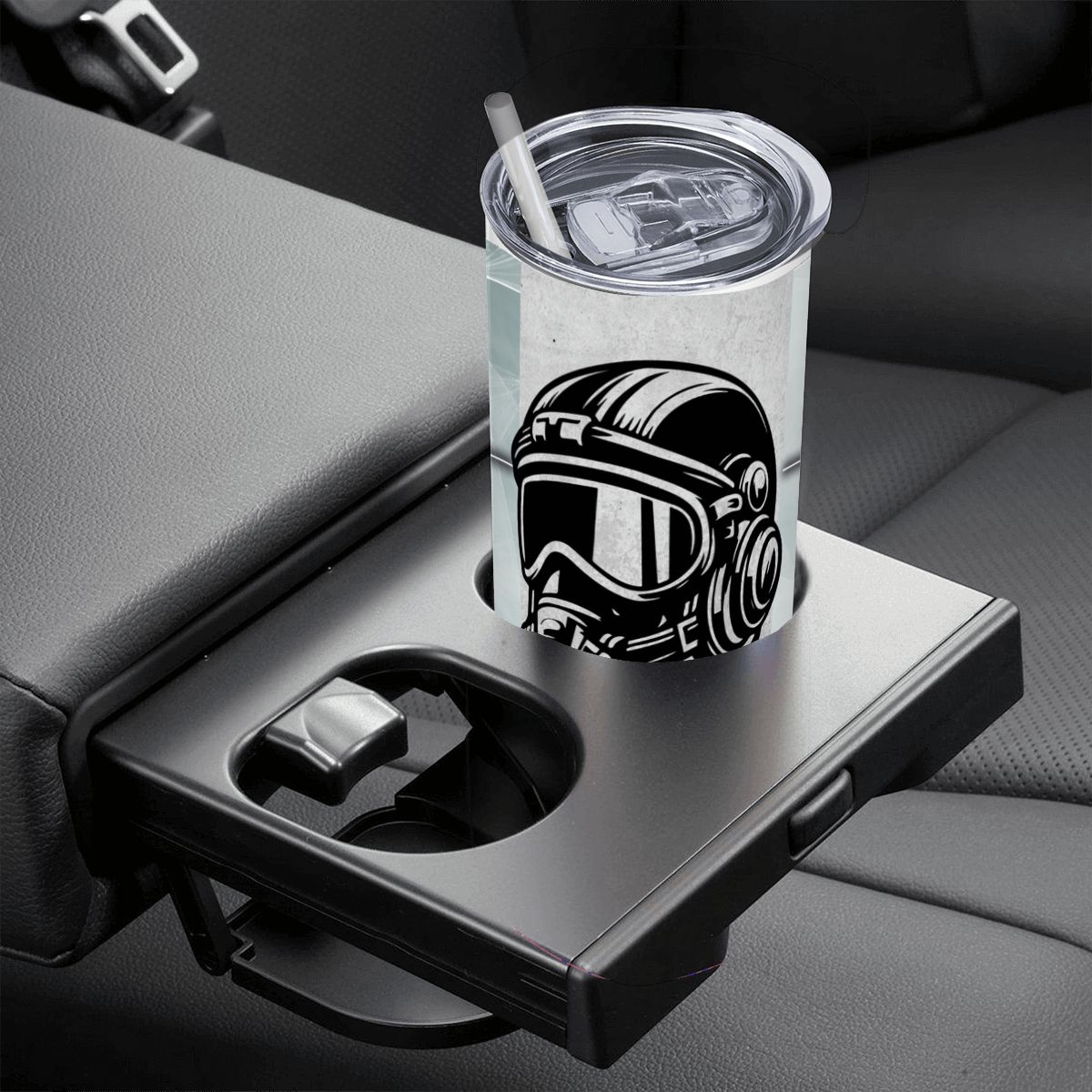 20oz Straight Stainless Steel Tumbler with Straw（Made in USA)