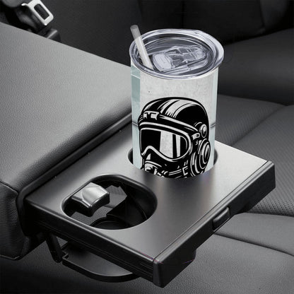 20oz Straight Stainless Steel Tumbler with Straw（Made in USA)