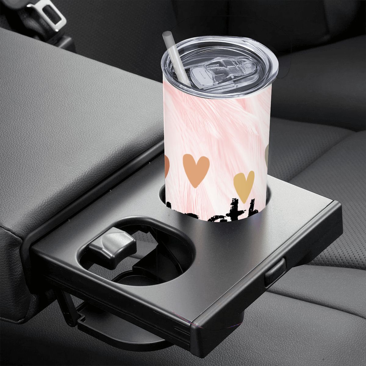20oz Straight Stainless Steel Tumbler with Straw（Made in USA)