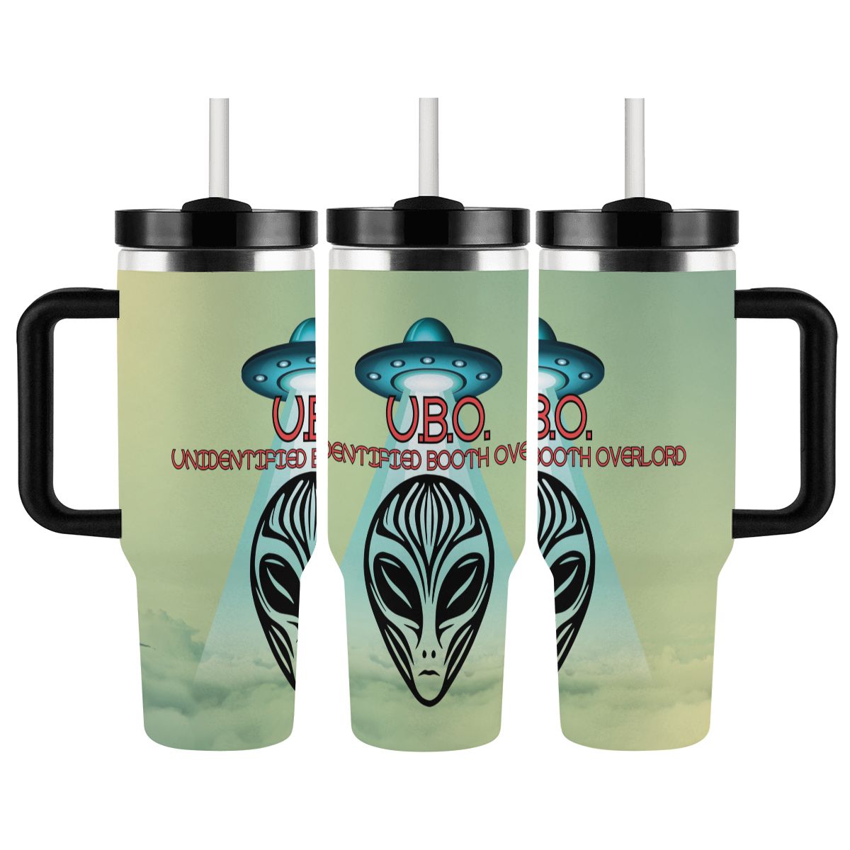 40oz Tumbler with Handle and Straw (Made in USA)