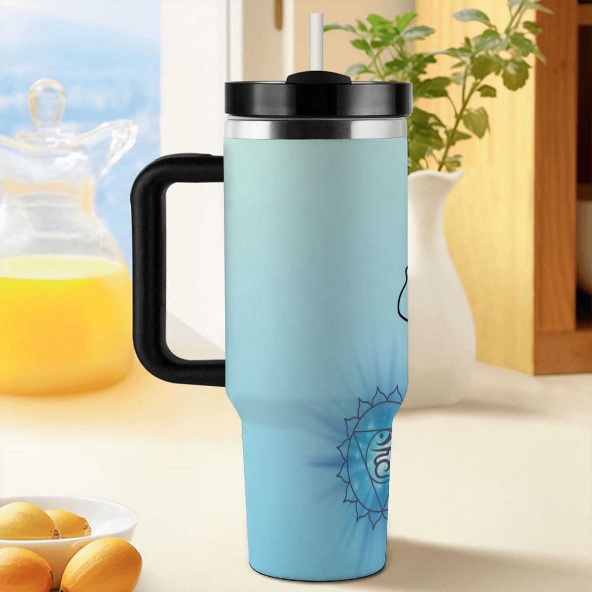 40oz Tumbler with Handle and Straw (Made in USA)