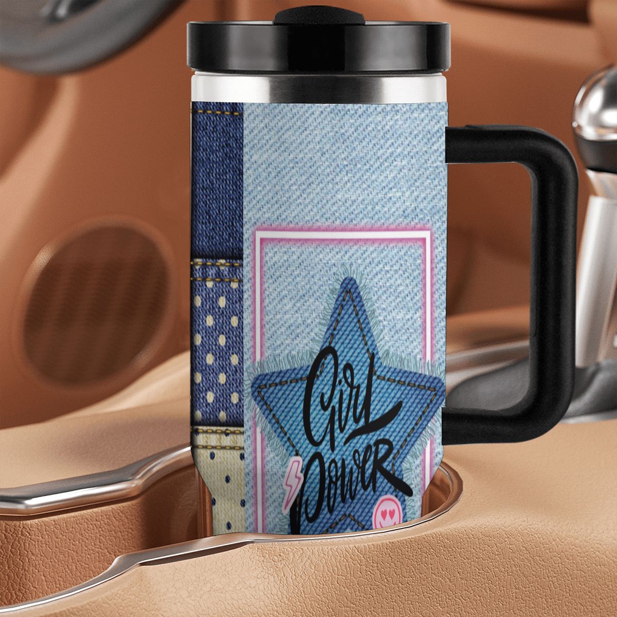 40oz Tumbler with Handle and Straw (Made in USA)