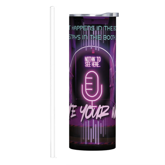 CREATE YOUR WORLD: 20oz Straight Stainless Steel Tumbler with Straw