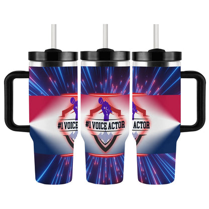40oz Tumbler with Handle and Straw (Made in USA)