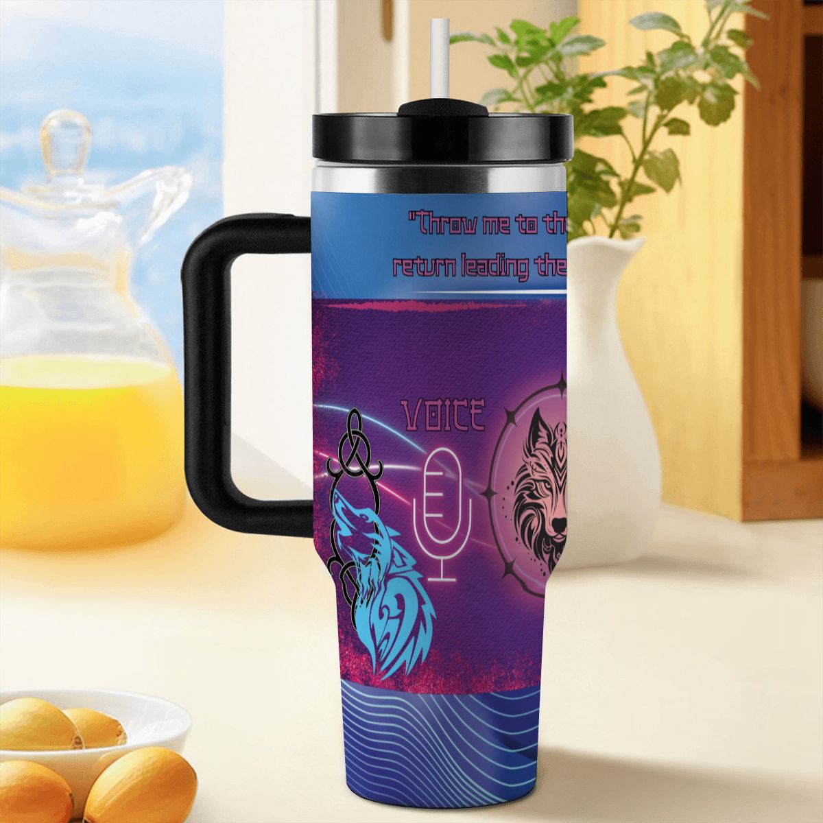 40oz Tumbler with Handle and Straw (Made in USA)
