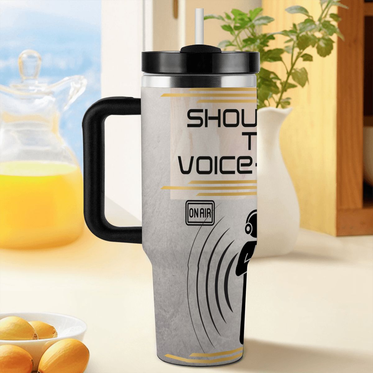 40oz Tumbler with Handle and Straw (Made in USA)
