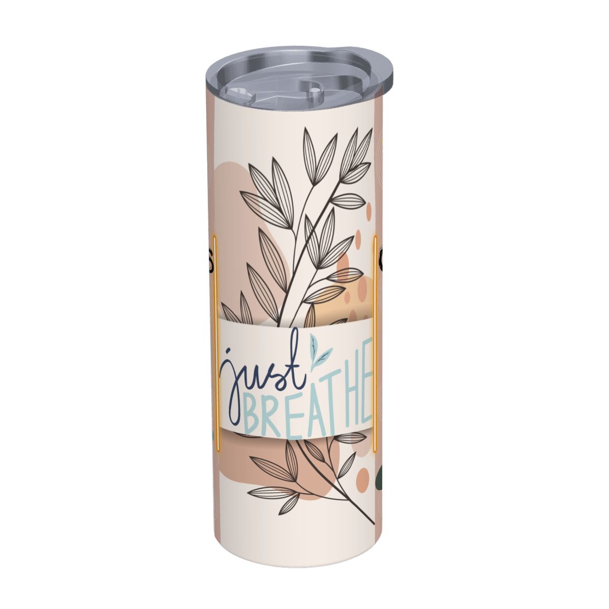 20oz Straight Stainless Steel Tumbler with Straw（Made in USA)