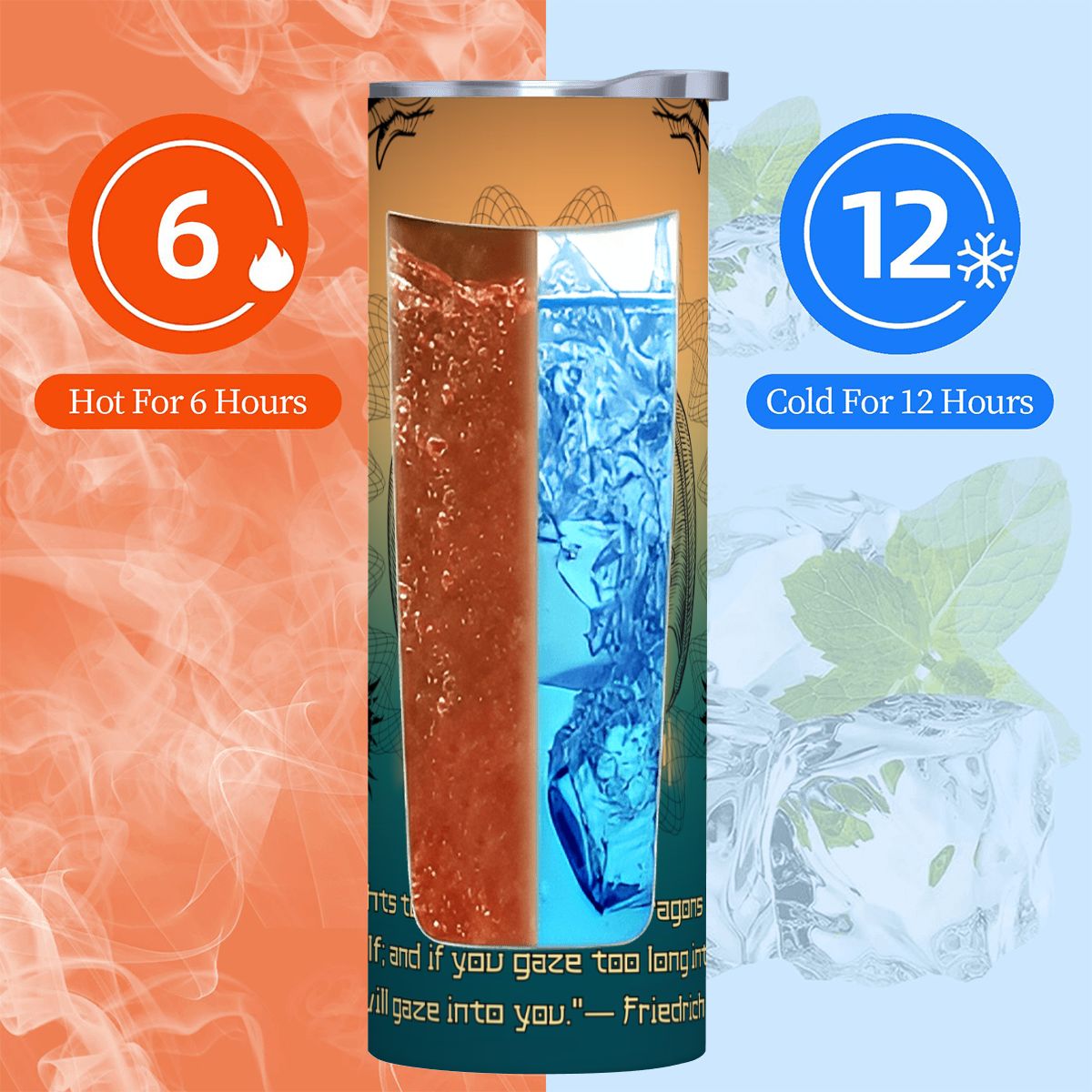 20oz Straight Stainless Steel Tumbler with Straw（Made in USA)
