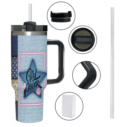 40oz Tumbler with Handle and Straw (Made in USA)