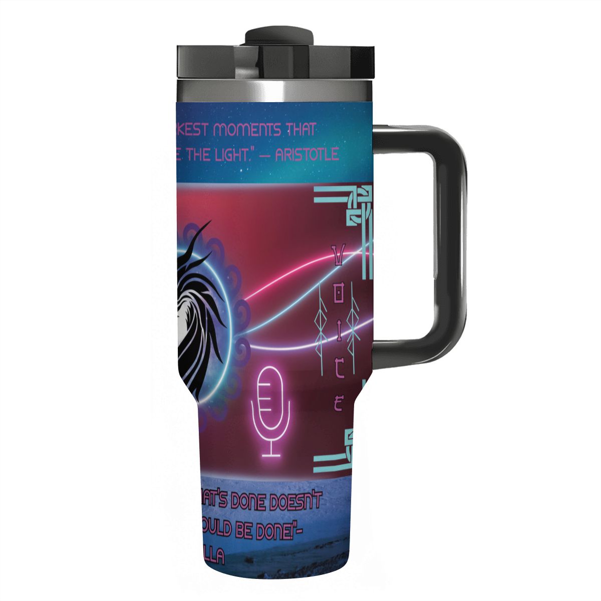 40oz Tumbler with Handle and Straw (Made in USA)