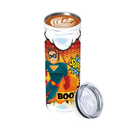 20oz Straight Stainless Steel Tumbler with Straw（Made in USA)