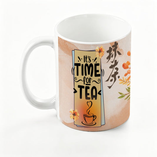 It's Time For Tea: Large Colorful Mug (15oz)