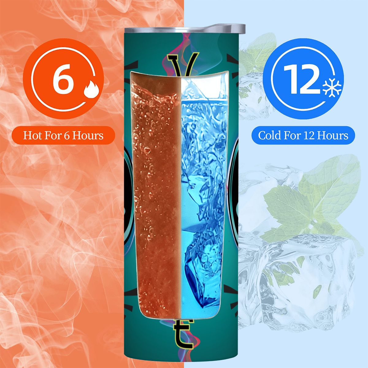 20oz Straight Stainless Steel Tumbler with Straw（Made in USA)