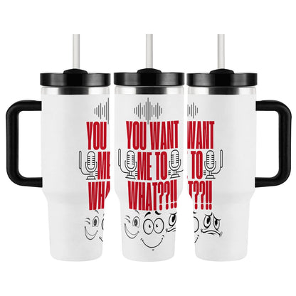40oz Tumbler with Handle and Straw (Made in USA)