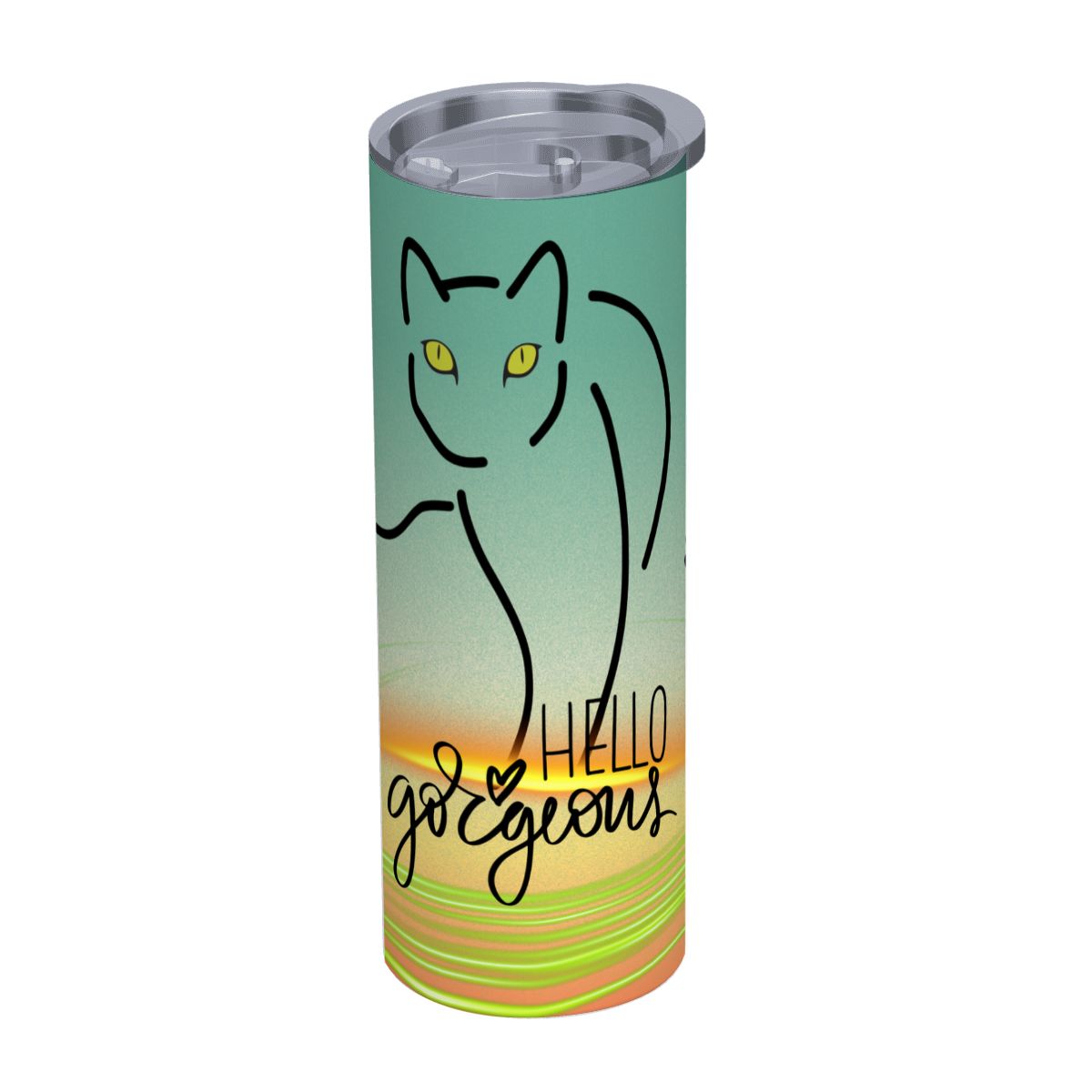 20oz Straight Stainless Steel Tumbler with Straw