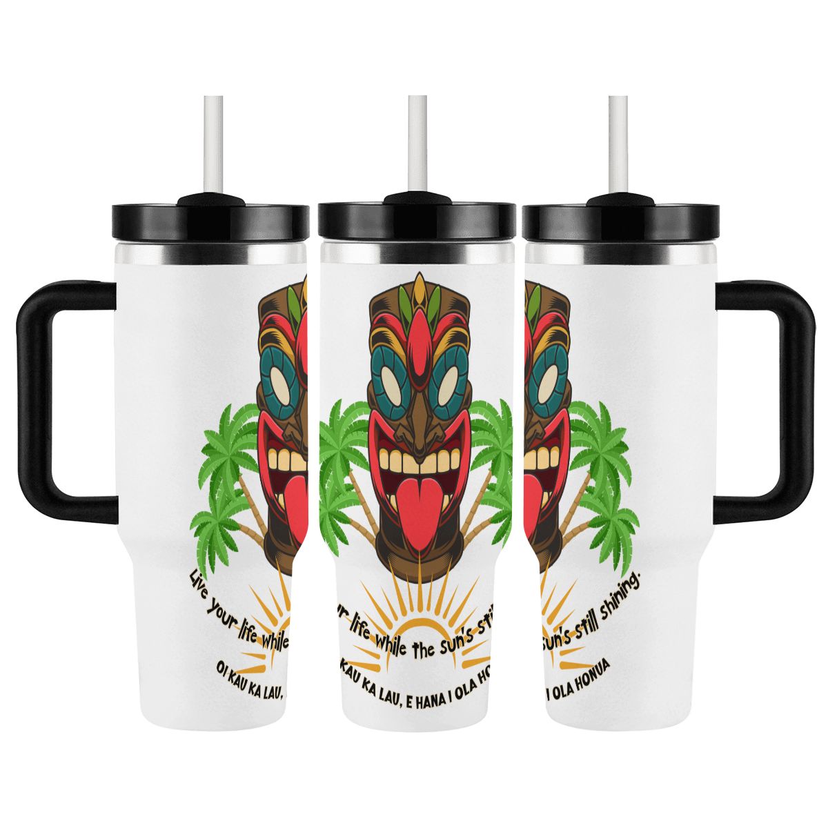 40oz Tumbler with Handle and Straw (Made in USA)