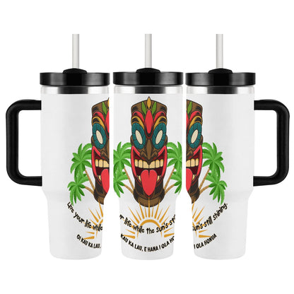 40oz Tumbler with Handle and Straw (Made in USA)