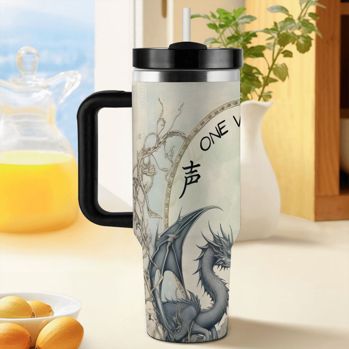 40oz Tumbler with Handle and Straw (Made in USA)