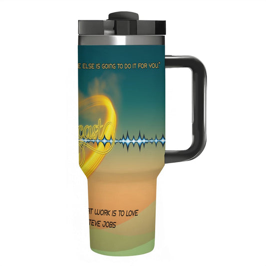 PODCAST: 40oz Tumbler with Handle and Straw