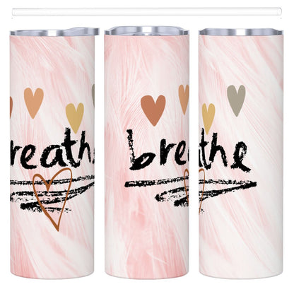 20oz Straight Stainless Steel Tumbler with Straw（Made in USA)