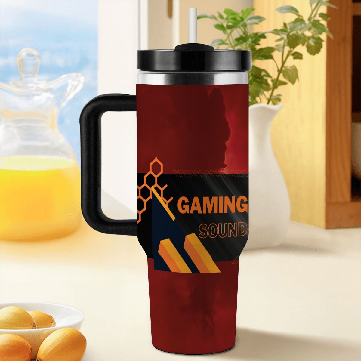 40oz Tumbler with Handle and Straw (Made in USA)