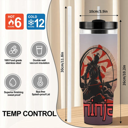 40oz Tumbler with Handle and Straw (Made in USA)