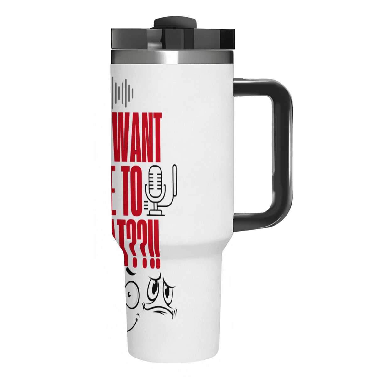 40oz Tumbler with Handle and Straw (Made in USA)