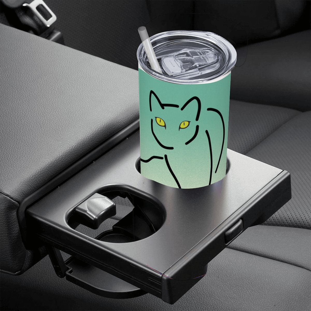 20oz Straight Stainless Steel Tumbler with Straw