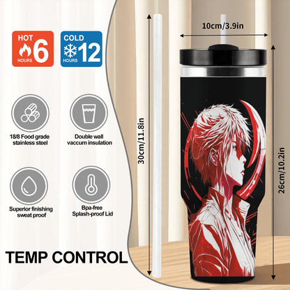 40oz Tumbler with Handle and Straw (Made in USA)