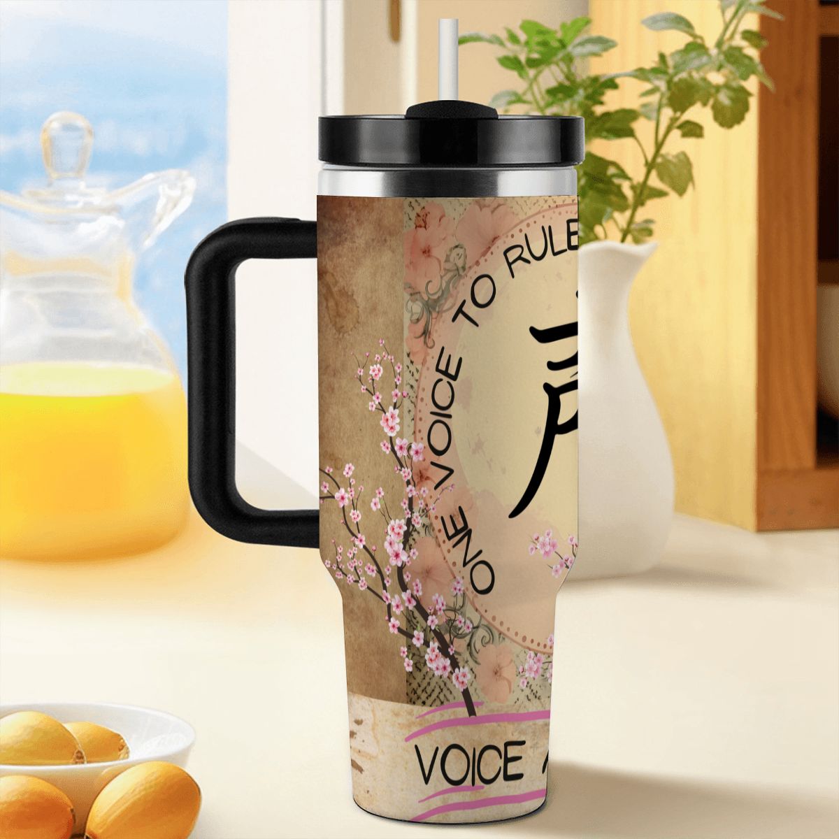 40oz Tumbler with Handle and Straw (Made in USA)