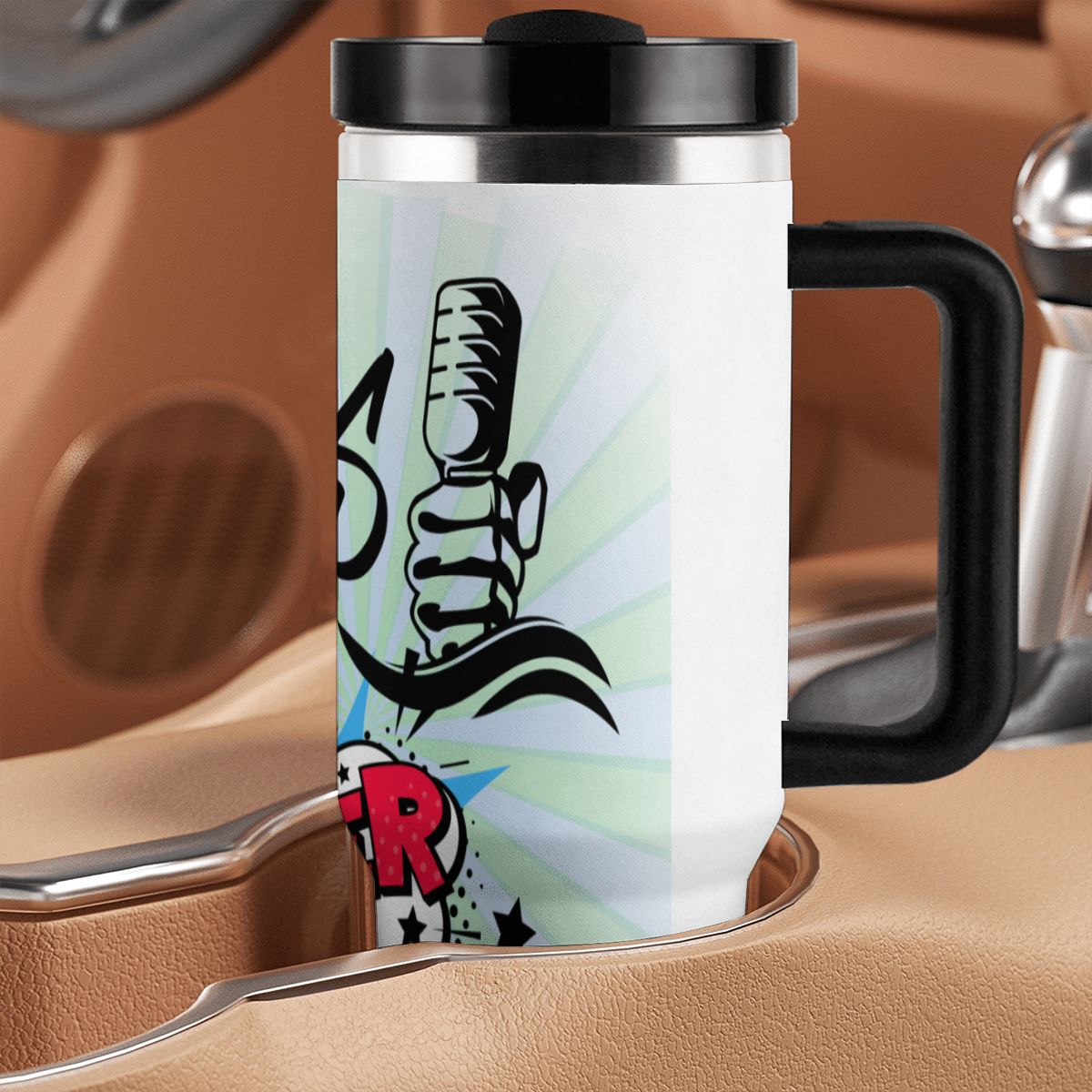 40oz Tumbler with Handle and Straw (Made in USA)
