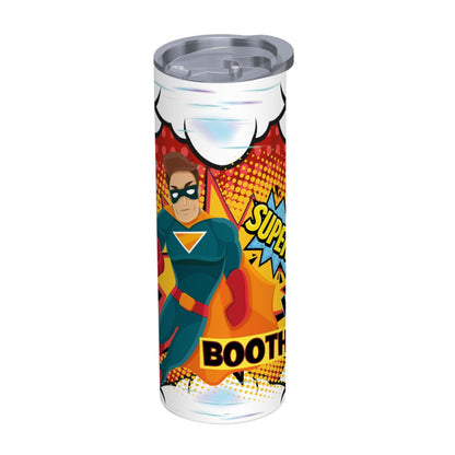 20oz Straight Stainless Steel Tumbler with Straw（Made in USA)