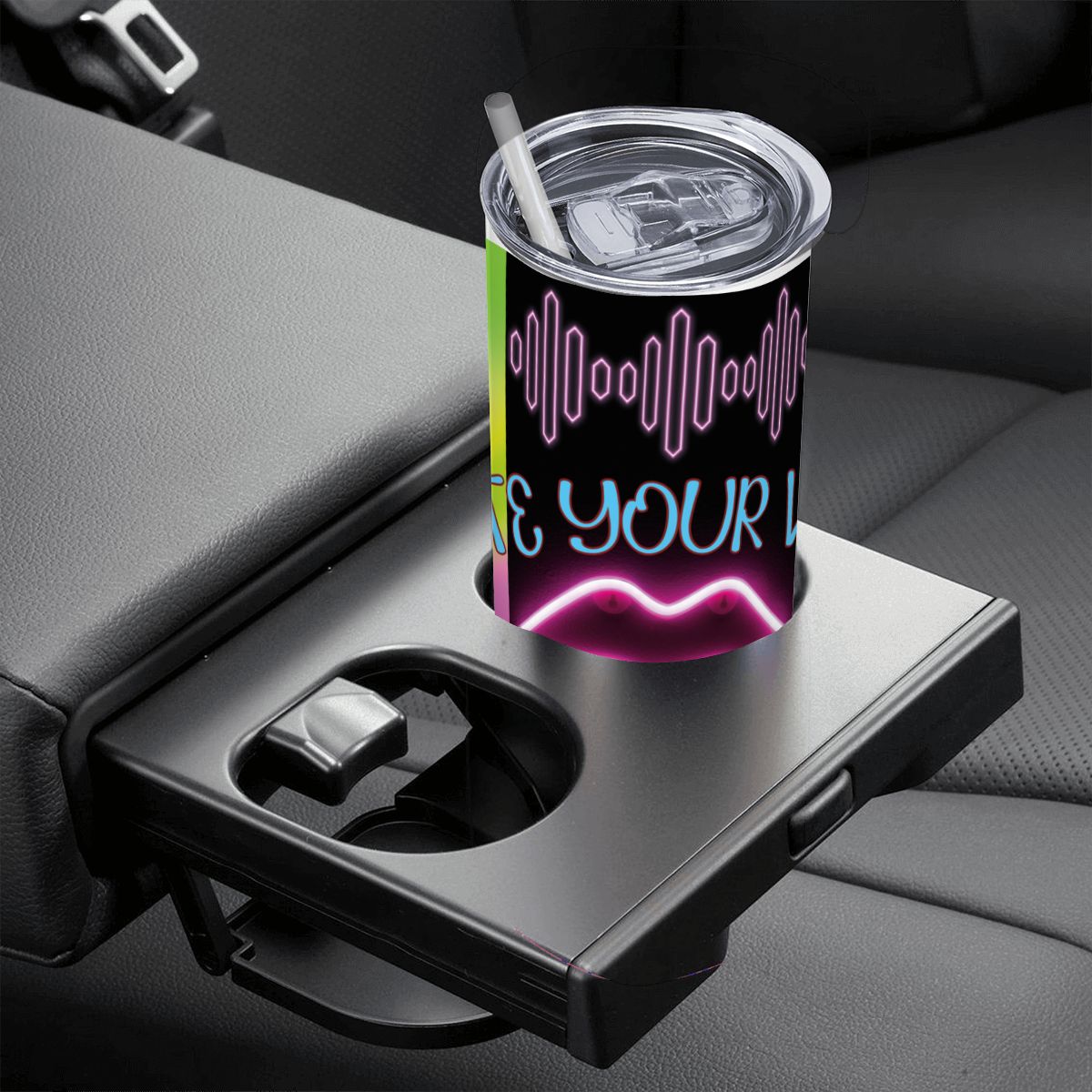 20oz Straight Stainless Steel Tumbler with Straw（Made in USA)